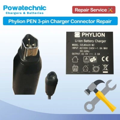 3 pin hexagon CONNECTOR LEAD for DZLM3620-M2 DZLM3620-M1 Phylion Charger Repair - Image 1 of 2