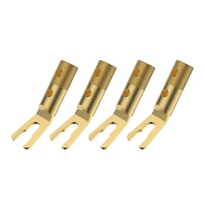 Conector de pala Viborg VS702G de 4 piezas enchufe de horquilla de pala enchapado en oro rojo puro - Imagen 1 de 2