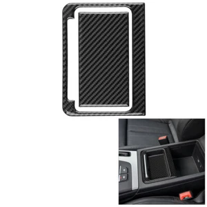 2Pcs For Audi Q5 2018-2021 Carbon Fiber Central Console Storage Box Cover Trim - Picture 1 of 12