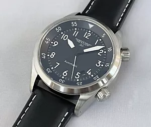 BYOP Avitimer Pilot Watch Seiko Automatic Sapphire Swiss C3 Lume - Picture 1 of 8