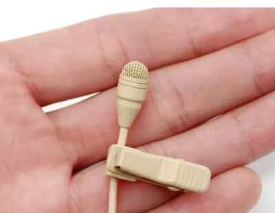 INFOTECH Beige Lapel Mic Lavaliere Tie Clip Microphone for Sennheiser EW100 EW300 Mic