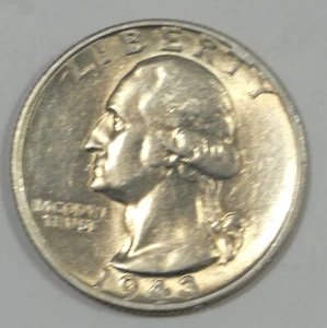 Cuarto de dólar Washington 1943-S casi sin circular plata 25c - Imagen 1 de 4