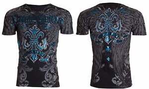 Xtreme Couture by Affliction Men's T-Shirt SANDSTONE Black Biker Cross S-5XL