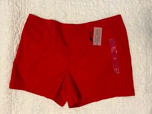New NWT Tommy Hilfiger Hollywood Chino Shorts Size 18 Womens Red - Picture 1 of 4