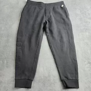 Superdry Joggers Printed Cotton Mens L/XL Black 26.5" Inseam Pocket Drawstring - Picture 1 of 18