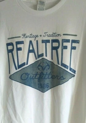  Mens Realtree Outfitters Long-Sleeve Shirt NWT White/Blue Delta Pro Weight L - Image 1 of 4