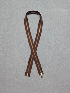 Lot Of 37 30" YKK #5 Single Pull Med Weight  Brass Separating Brown Zipper  - Picture 1 of 3