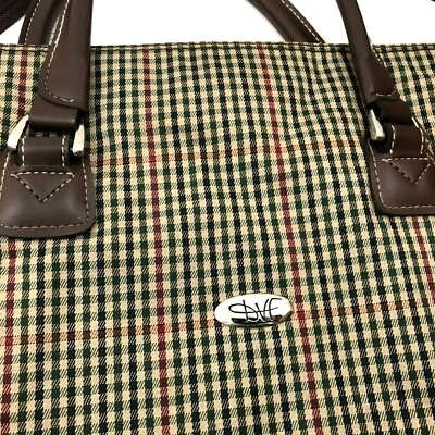 Bolso de viaje grande Diane Von Furstenberg DVF a cuadros fin de semana para pasar la noche Foto 1 de 4