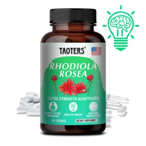 Rhodiola Rosea 1000 Mg - Relieves Stress, Supports Brain Activity And Focus - Picture 1 of 12
