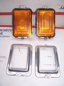 77-79 Cadillac Turn Signal Marker Light Lamp Lens Deville Fleetwood LH RH Pair - Picture 1 of 13