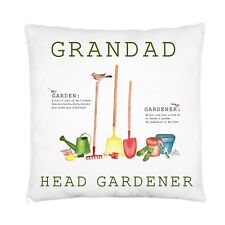 HEAD GARDENER CUSHION,PERSONALISED PILLOW,GARDENING GIFT,COVER ONLY OR COMPLETE