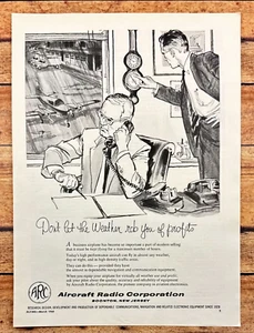 Aircraft Radio Corp Bad Weather Flying Boonton NJ Vtg Print Ad 1960 - Picture 1 of 6