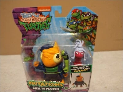 TMNT Tales Of The Teenage Mutant Ninja Turtles Mutation Gold Fin Rare Action Toy - Image 1 of 4