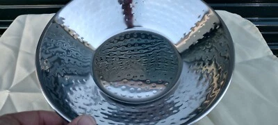 Tigela de aço inoxidável martelada 34 oz American Metal Craft - Imagem 1 de 3