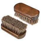Horsehair Shoes Brush, 2Pack Handheld Polish Daubers for Leather Boots, Brown
