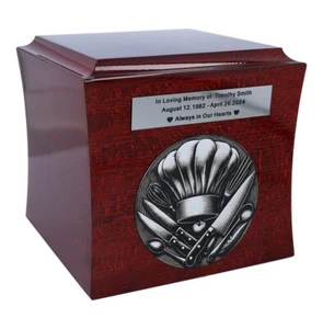 Theme urn for a cook Culinary-themed urn Chef urn Cooking memorial urn for ashes - Picture 1 of 6