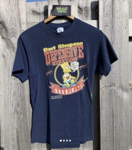 Vintage 1990 Logo 7 NFL Buffalo Bills The Simpsons Bart Simpson T-Shirt YOUTH - Picture 1 of 5