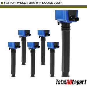 6Pcs Blue Ignition Coil for Chrysler 200 Ram 1500 Dodge Challenger Jeep Cherokee - Picture 1 of 8