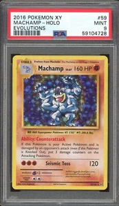 2016 Pokemon Evolutions Holo Machamp #59 PSA 9 MINT - Picture 1 of 2