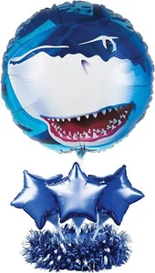 Shark Splash Ocean Sea Birthday Luau Theme Party Decoration Balloon Centerpiece - Picture 1 of 1