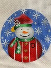 Handpainted Needlepoint canvas,18mesh Gorgeous Snowman Ornament JWPO#028