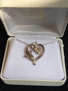 Vintage Sterling Silber & 12k Black Hills Gold Halskette in Original Box Coleman - Bild 1 von 10