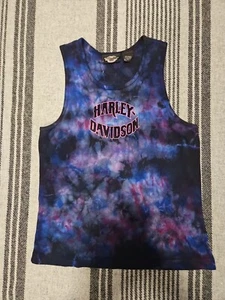 harley davidson vintage tie dye tank top Large - Picture 1 of 6