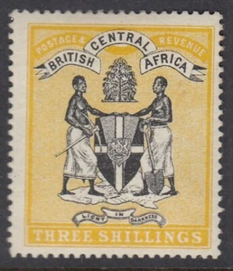 SG 27 Britisches Zentralafrika 1895. 3/- schwarz & gelb. Eine feine frische sehr... - Bild 1 von 1