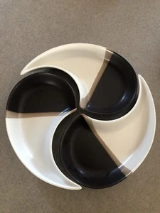 Mid Century Modern 3 Piece Tri-Colored Serving Platters - Picture 1 of 8