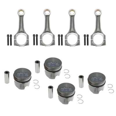 Juego de pistones estándar con bielas para VW T3 1.7D KY 033107065 93921600 068198401D Foto 1 de 4