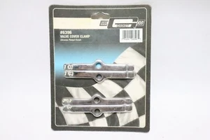MR GASKET 6396 Engine Valve Cover Hold Down Tab Set Chrome Steel for Chevy SBC - Picture 1 of 9