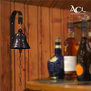 ACL Wall Mounted Bell Last Orders Bell with Chain Pull Ideal for Home Bar Pub - Picture 1 of 42