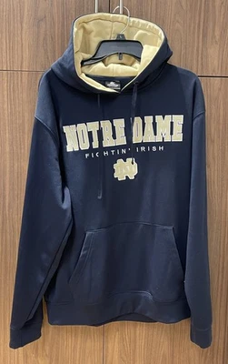 Sudadera con capucha Notre Dame para hombre XL Coliseo manga larga azul nueva con etiquetas. Foto 1 de 4