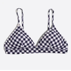 0277 NEW J. Crew Gingham Bikini Top - Picture 1 of 6
