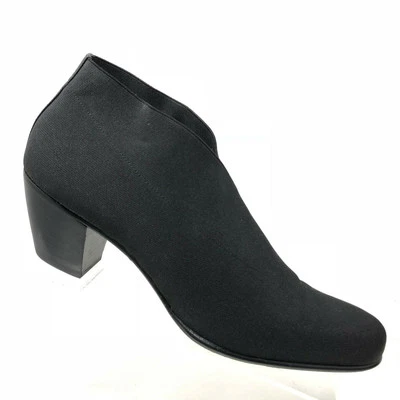 Walter Steiger ботинки женщин 8,5 AA черная ткань каблук карьера платье ботинок - Изображение 1 из 4