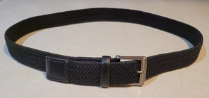 Lässig Alltag schwarz Web Gürtel geflochten voll verstellbar Herren Größe M 34-36 - Bild 1 von 9