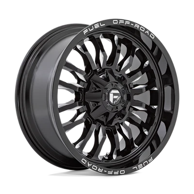 Rueda fresada negra brillante arco D795 combustible 22x12 8x180 (-44 mm) Foto 1 de 4