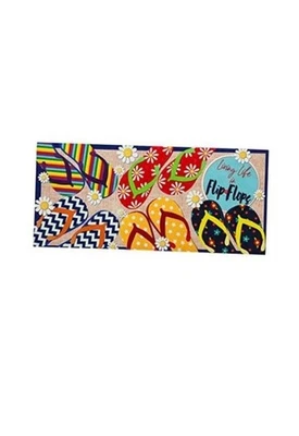  Sassafras Flip Flop Life Interchangeable Entrance Doormat | Indoor and  - Image 1 of 2