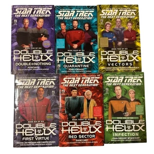 Vintage Star Trek Double Helix 1-6 Bücher Sammlung 1990er verschiedene Autoren Sci Fi - Bild 1 von 2
