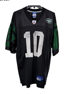 Camiseta deportiva de colección Reebok New York Jets Chad Pennington #10 para hombre M negra verde NFL Foto 1 de 4
