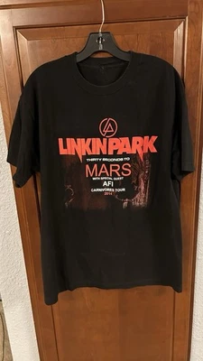 Camiseta negra de 2 caras Linkin Park 30 Seconds To Mars & AFI Carnivores Tour 2014 Foto 1 de 4