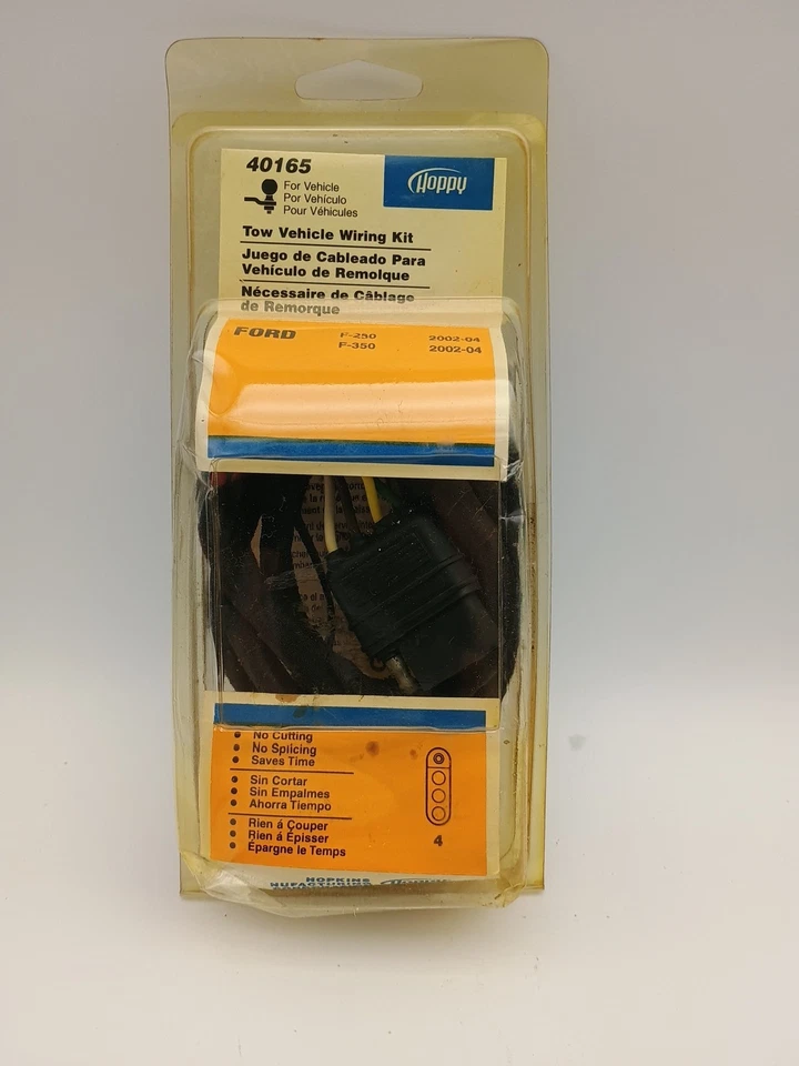 Kit de cableado de enganche de remolque simple enchufable Hoppy 40165 para 02-04 Ford F250HD y F350 Foto 1 de 4
