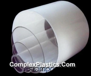 ACRYLIC TUBE 8" DIA x 7.75" X 6" LONG LIGHTING WHITE TRANSLUCENT LAMP SHADE - Picture 1 of 1