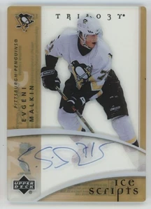 2007-08 UPPER DECK TRILOGY Evgeni Malkin ICE SCRIPTS AUTO AUTOGRAPH - Picture 1 of 2