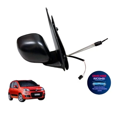 specchio specchietto retrovisore laterale dx nero fiat panda 2012 312 con sonda - Immagine 1 di 2