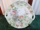Beautiful Mid-Century Double Handled Iridescent Flower Designed Serving Plate