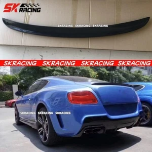Fits 11-15 Bentley Continental GT W12 V8 Real Carbon Rear Trunk Wing Lip Spoiler - Picture 1 of 11