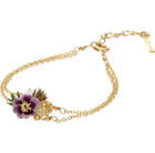 LES NEREIDES 14ct Gold Plated Enamel Flower Bracelet RRP£90