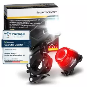 Fahrradlicht Beleuchtung Fahrrad Licht Set LED Licht hell Akku Rücklicht DUNLOP - Bild 1 von 6