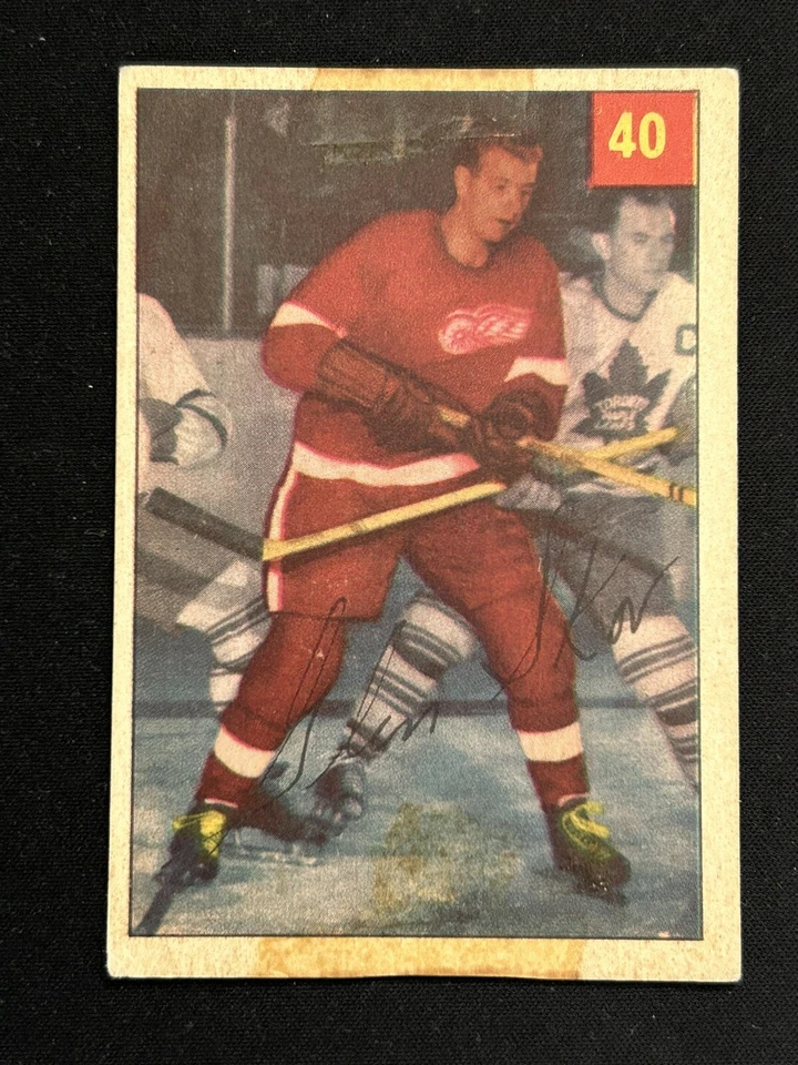 1954-55 Parkhurst Hockey - Premium Ad Back #40 Glen Skov - Image 1 of 2